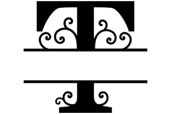 Stylized Logo with Swirling Designs