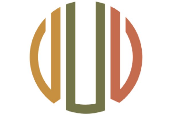 Stylized Logo Design with Colorful Curves and Shapes