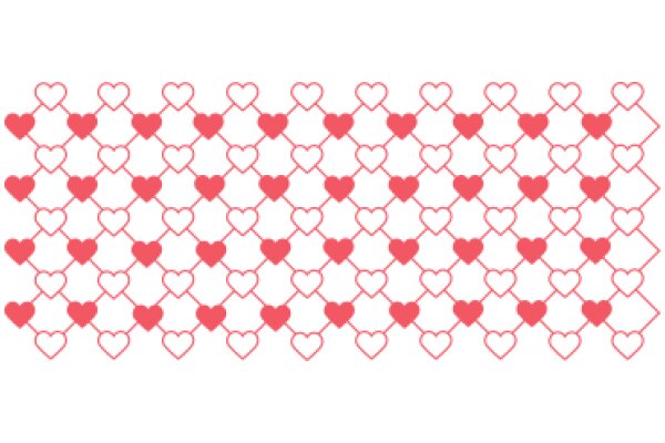 A Symphony of Red Hearts: A Pattern of Love and Unity