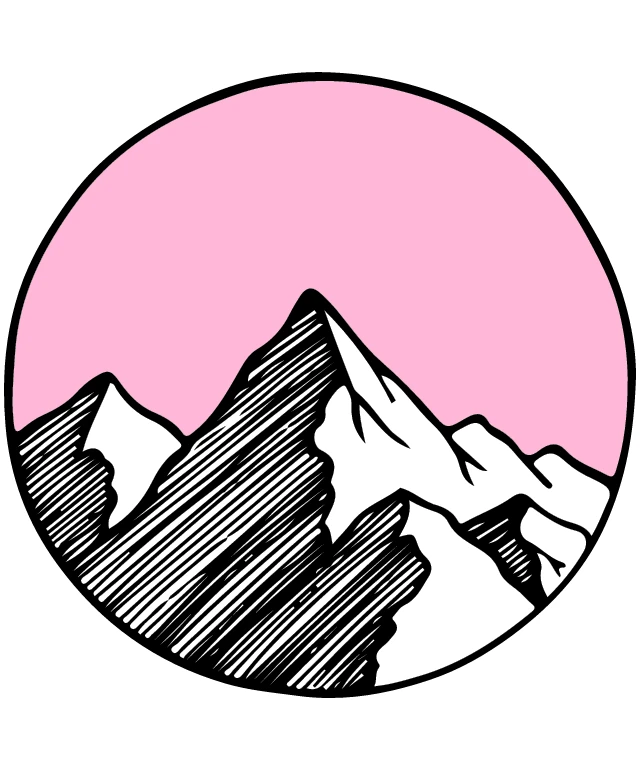 Mountain Peaks in Pink: A Nature-Inspired Artwork