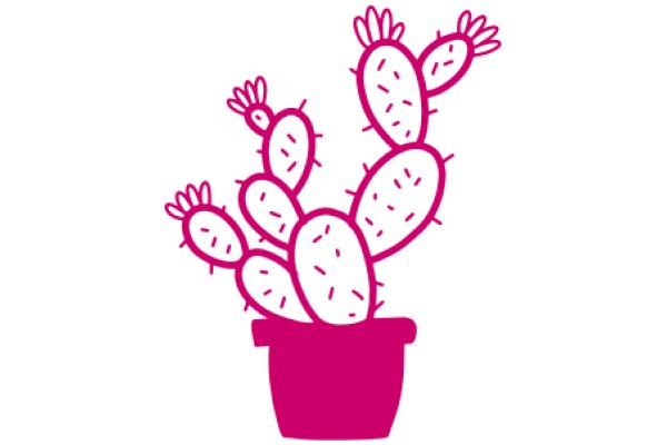 Vibrant Cactus in a Pink Planter