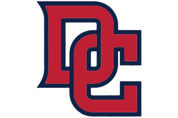 Vibrant Red and Blue Logo for a Sports Team