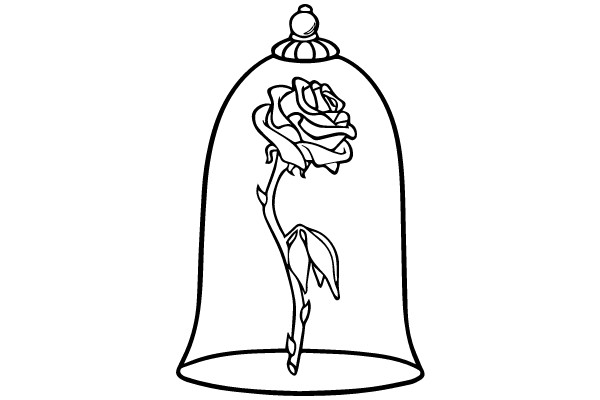 Timeless Beauty: A Rose in a Glass Dome