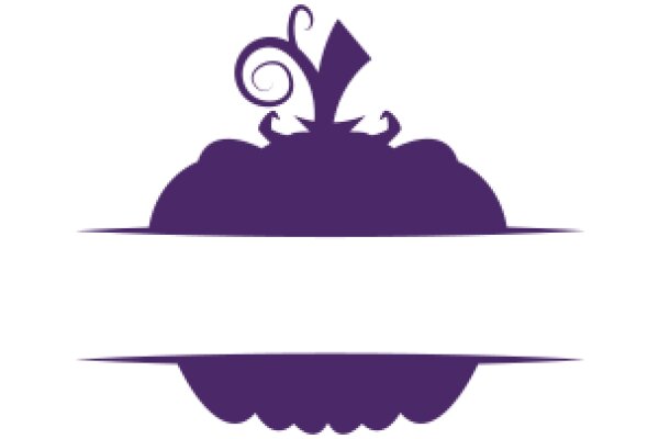 Stylized Purple Fruit with Swirl Design