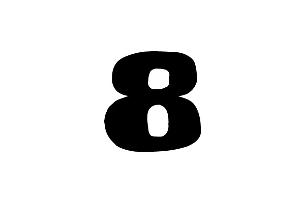 Bold Number Eight