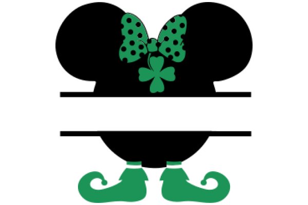 Stylish Minimalist Mickey Mouse Logo with a Pop of Color