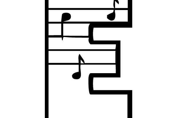 Piano Keys with Notes