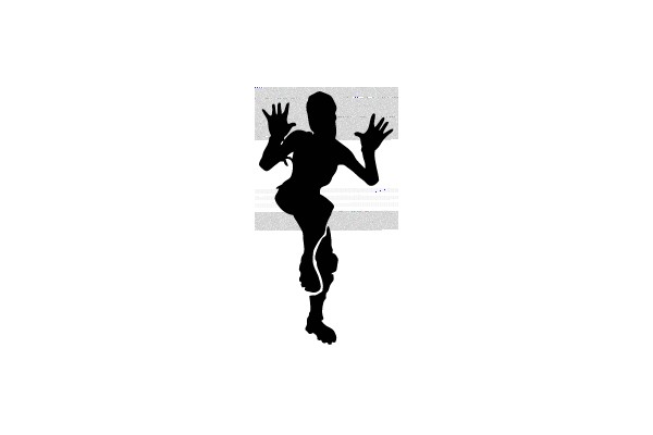 Silhouette of a Person in a Striking Pose