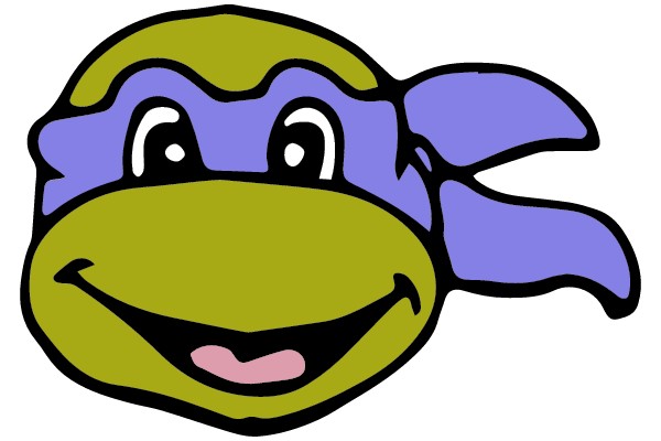 Smiling Turtle Character Clip Art