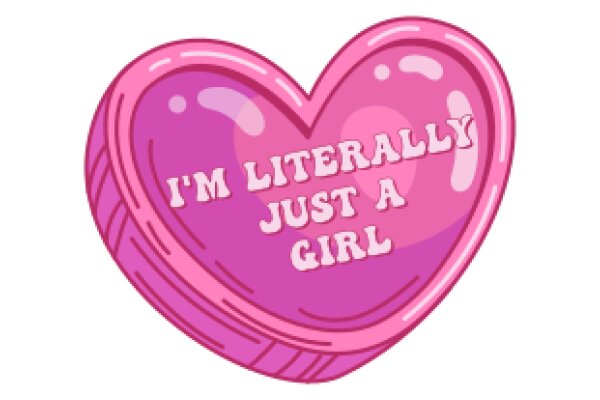 A Playful Pink Heart with a Humorous Message