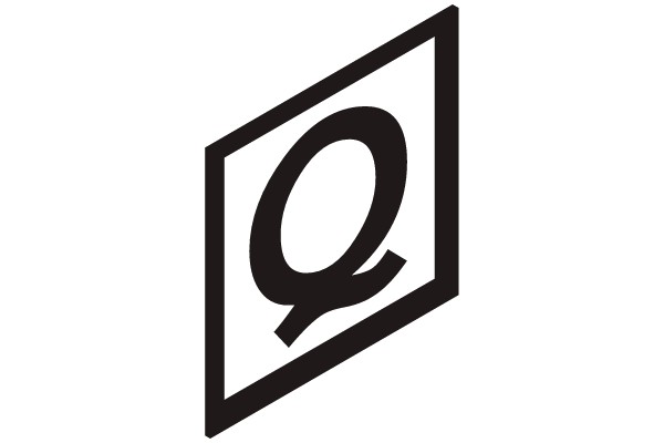 Isometric Square Containing a Capital Letter 