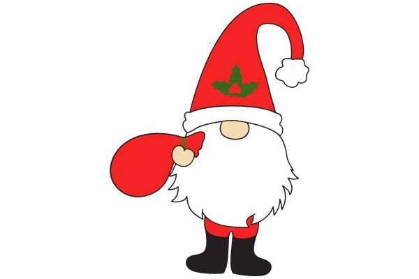 Christmas Gnome with Holiday Bag