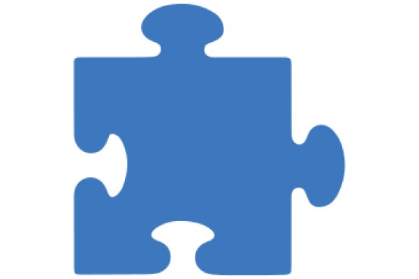 A Blue Puzzle Piece on a White Background