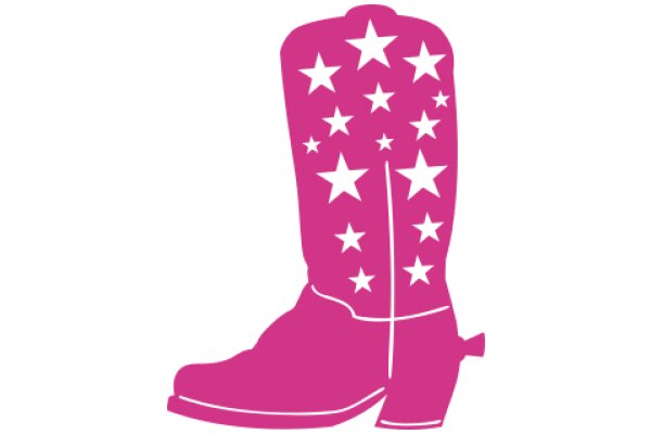 Stylish Pink Boot with Star Design