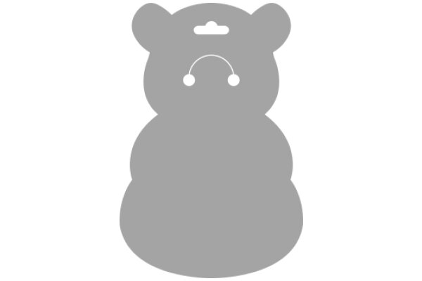 A Whimsical Gray Bear with a Smile and a Thoughtful Expression