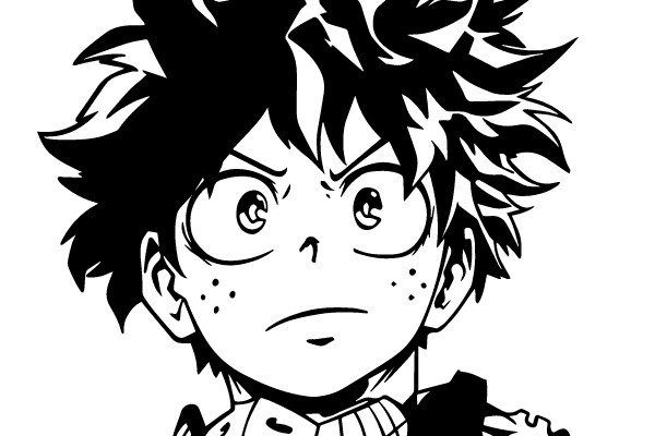 Portrait of an Anime Character with Spiky Hair