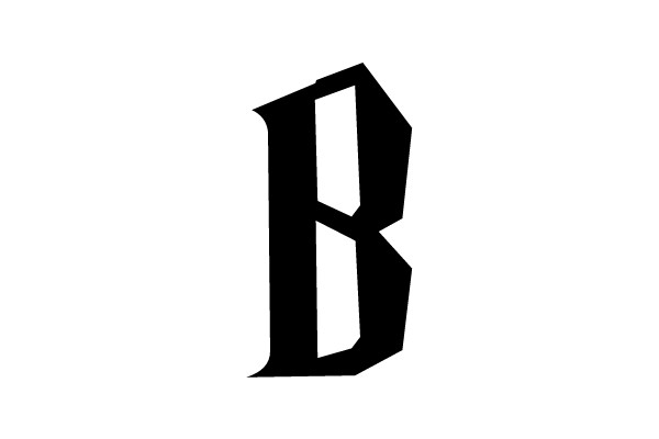 Bold Black Capital Letter B
