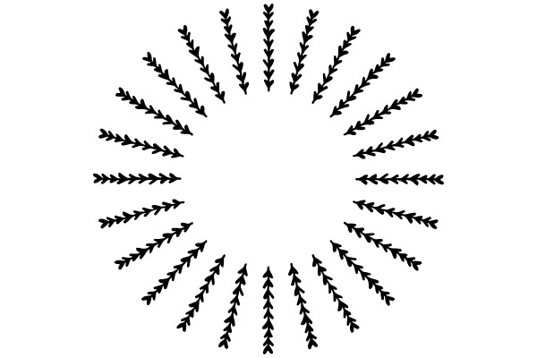 Circular Array of Black Arrows
