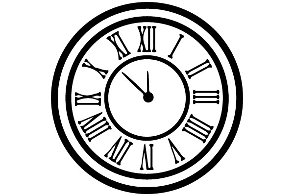 Roman Numeral Clock Face