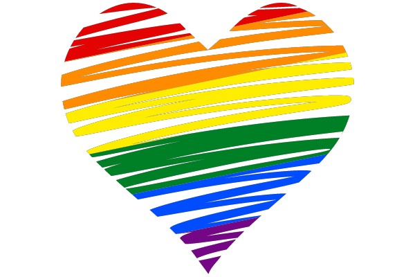 Radiant Equality: The Diagonal Brush Stroke Heart