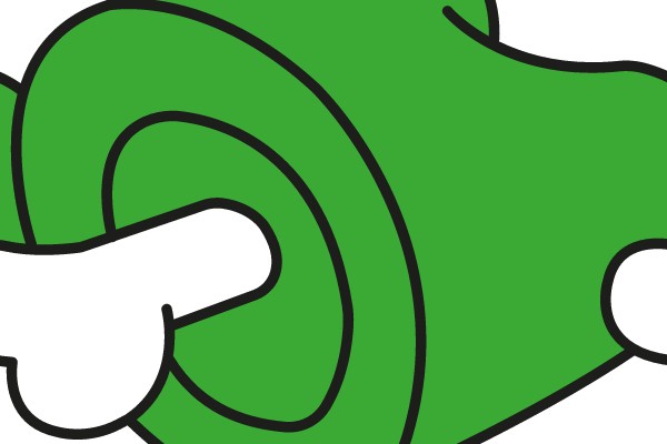 Illustration of a Green Roll of Toilet Paper
