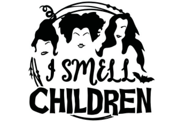 A Silhouette of Three Children with a Scent-themed Banner