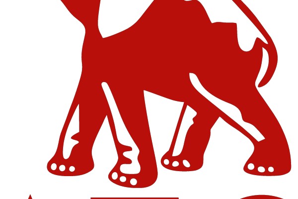 Elephant and Greek Letters Emblem