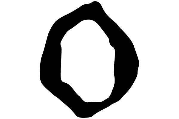Abstract Black Outline on White Background