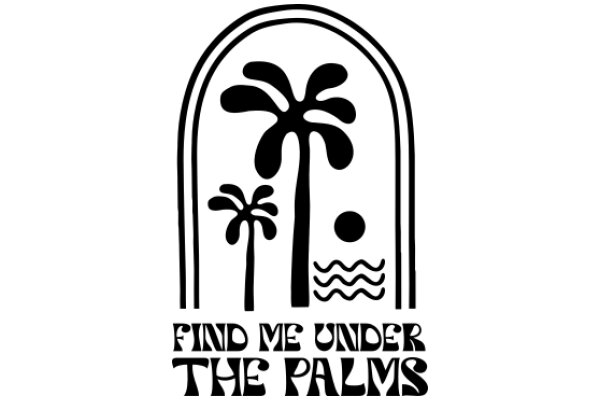 APalm Tree and a Beach Scene, with Text Encouraging Exploration