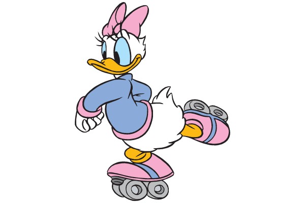 Roller Skating Daisy Duck
