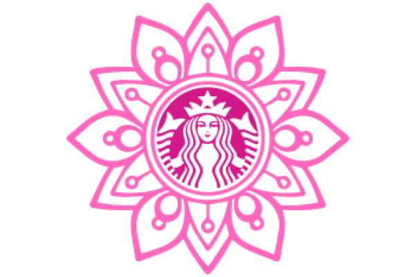 Stylized Starbucks Logo with Floral Design