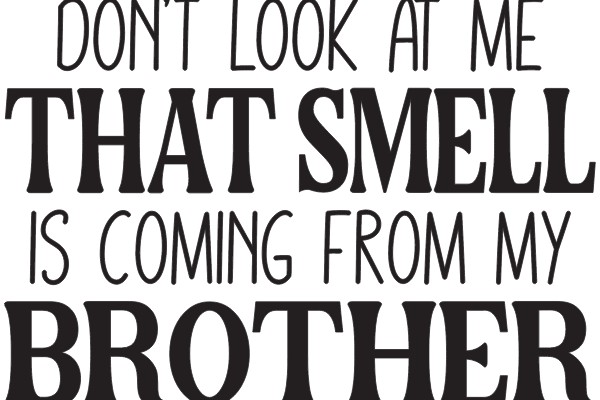 A Humorous Warning: Don't Look at Me That Smell is Coming from My Brother!