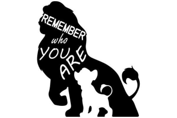 Remember Who You Are: A Silhouette of a Lion and a Lion Cub