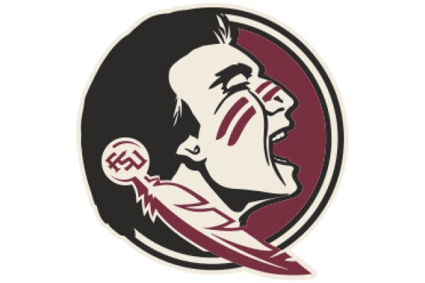 A Stylized Logo of a Man's Face with a Feather and a Letter 'F' in the Background.