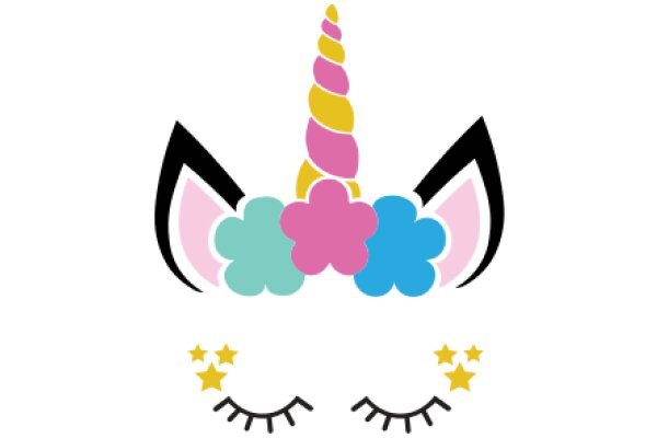 Whimsical Unicorn Emoji: A Playful and Colorful Digital Artwork