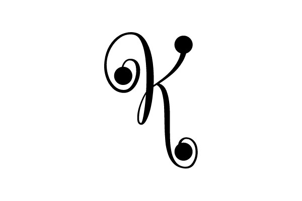 Elegant Flourished Letter K