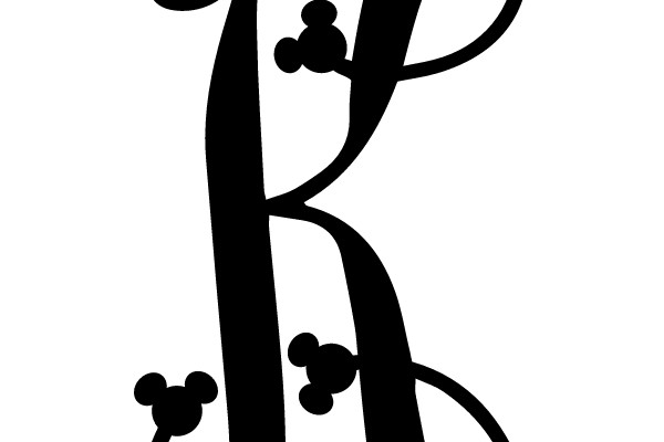 Elegant Script Initial 'K'
