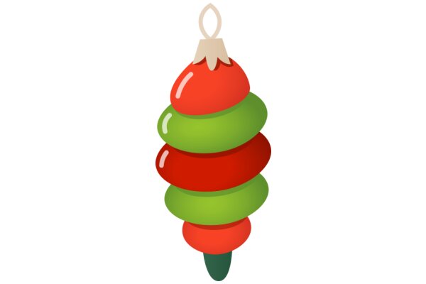 Vibrant Christmas Tree Decoration: A Stack of Colorful Ornaments