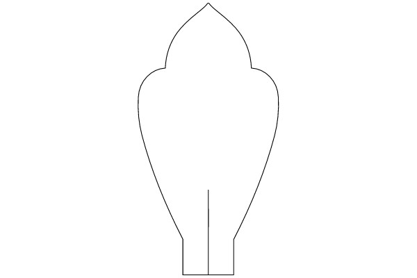 A Simple Line Drawing of a Flower-like Shape