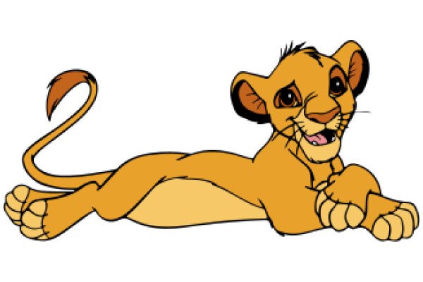 A Lion's Smile: A Cartoon Character's Joyful Expression