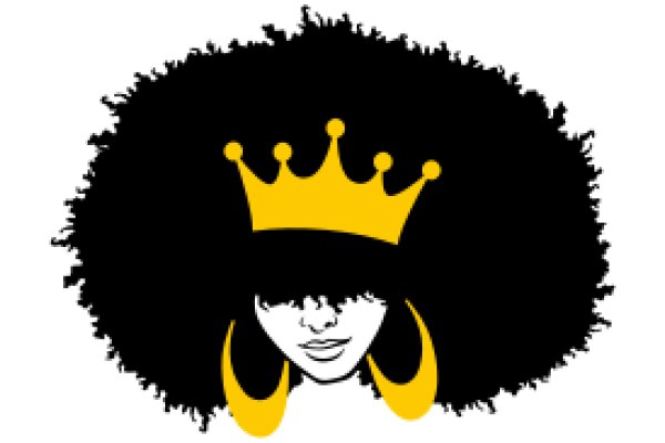 Stylized Portrait of a Person with a Crown, Set Against a White Background
