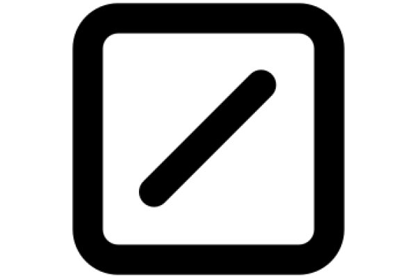 Digital Art: A Pixelated Square with a Stylized Line