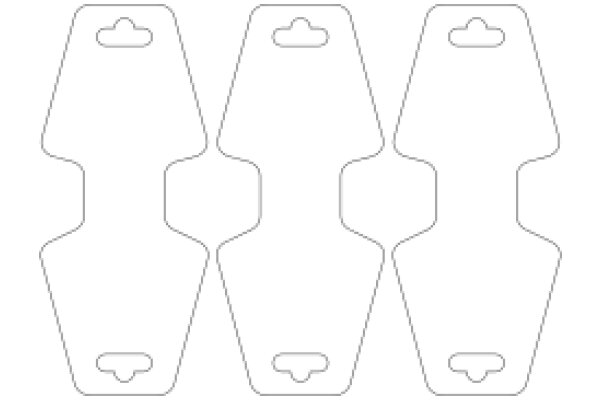 A Set of Four White, Empty Bottle Shapes