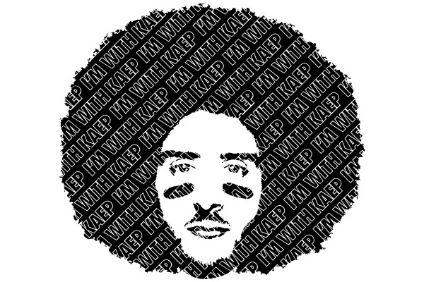Portrait of a Figure with the Repeated Text 