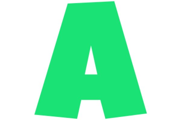 A for Artificial Intelligence: A Visual Representation of the Letter 'A' in a Solid Green Color