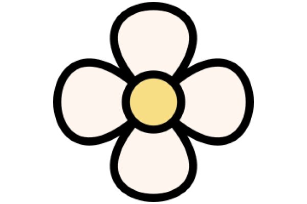 Simplistic Flower Design with a Yellow Center