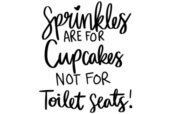 A Humorous Sign: 'Spring is for Cupcakes, Not for Toilet Seats!'