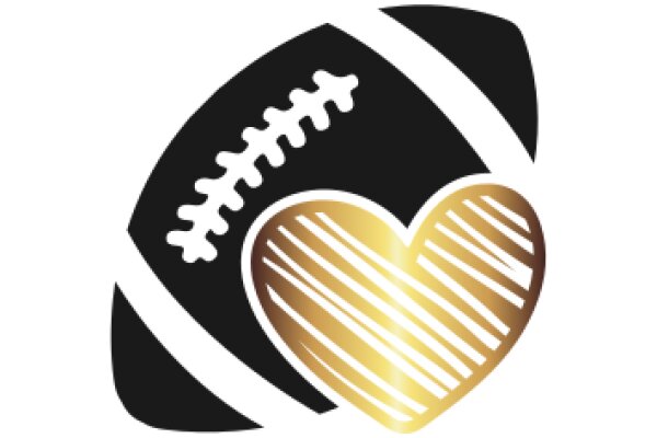 A Golden Football Emblem with a Heart Inside