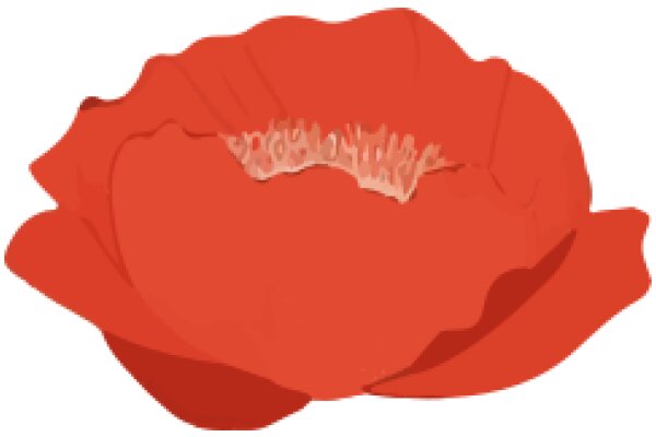 Vivid Red Flower with a Textured Center