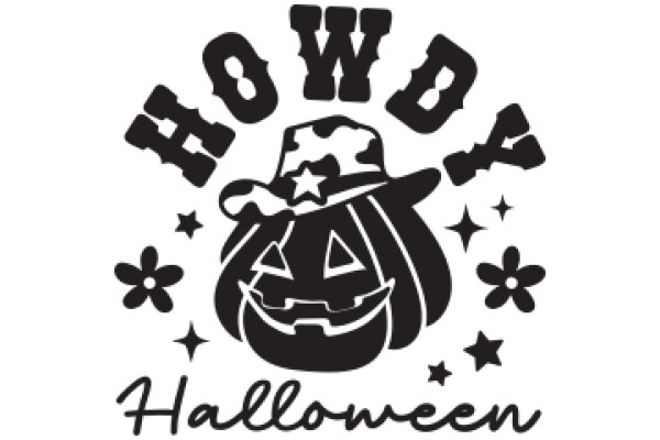 Halloween-themed logo with the words 'Howdy Halloween' and a stylized pumpkin character.